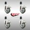 Service Caster 4 Inch 316SS Gray Poly Swivel 1-3/4 Inch Expanding Stem Caster Set Lock Brake SCC-SS316TTLEX20S414-PPUB-134-4 - alternate 1